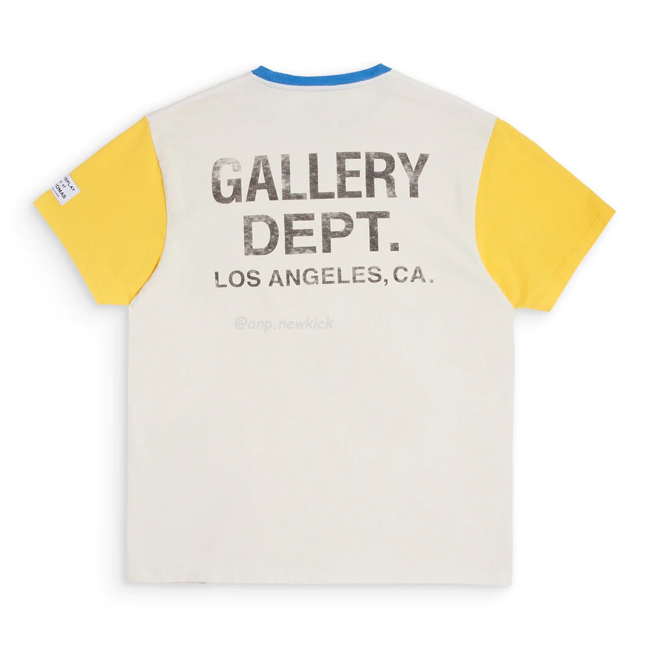 Gallery Dept X La Rams Color Block Tee Rams Co Branded Old Print Contrast Short Sleeve T Shirt (3) - newkick.vip